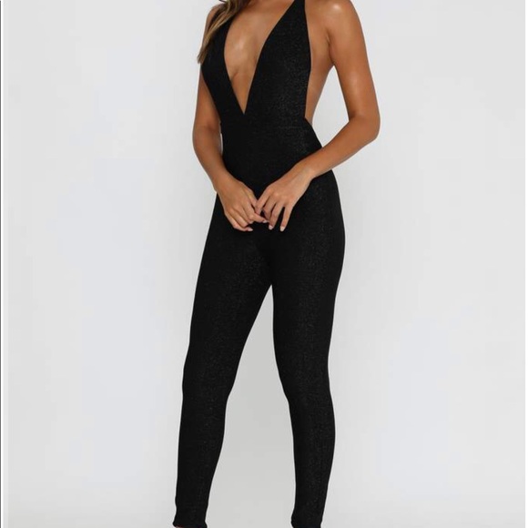 Black halter jumpsuit